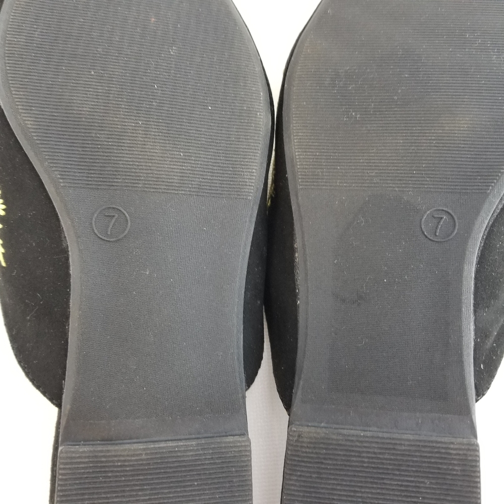 XOXO Marcie Black Embroidered Slip On Flats Sz 7 - Picture 3 of 8